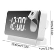 thumbnail image 1 of EGNMCR Réveils pour Chambres, Horloges pour Salon Horloge à Projection Miroir Affichage Grand Écran LED Muet Réveil Électronique à Projection Réveil, 1 of 2