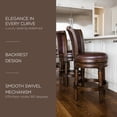 thumbnail image 2 of Maven Lane Pullman Counter Stool, Dark Walnut Finish w/ Vintage Brown Vegan Leather, 2 of 6