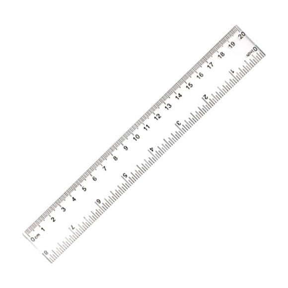 ZTTD 1 Paquet Règle Claire 8 Pouces Règle en Plastique Règle Droite Transparente Règle Outil de Mesure Règles, Règle Métrique, Règle Droite Transparente pour Usage de Bureau, Outils de Dessin