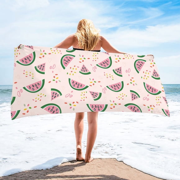 Microfiber Beach Towel Super Colorful Bath Towel Sandproof Beach Blanket Multi-Purpose Towel For Travel Swimming Pool 30x60 Inch