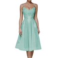 thumbnail image 1 of Hontri Robes de Soirée pour Femmes Robe Trapèze en Dentelle avec Appliqués Longue Robe de Mariée pour la Mariée en Mousseline Boho Robes de Mariée avec Fente Robes d'Invitée de Mariage pour Femmes Vert,3TG, 1 of 6