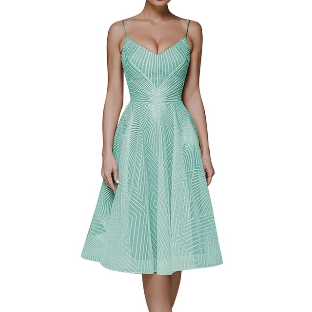 Hontri Robes de Soirée pour Femmes Robe Trapèze en Dentelle avec Appliqués Longue Robe de Mariée pour la Mariée en Mousseline Boho Robes de Mariée avec Fente Robes d'Invitée de Mariage pour Femmes Vert,3TG