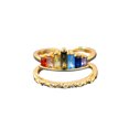 thumbnail image 1 of Up to 65% Off Micro Set Zircon Rainbow Crown Ring Adjustable Ring Necklace Rings Earring Jewelry on Clearance, 1 of 4