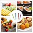 thumbnail image 4 of Pack of 80 Fruit Cake Fork with Bar Outdoor Party Cafe Handle Single-use Food Picks Dessert Pastry Forks Snacks Tableware Household Bar Party Colorful, 4 of 8