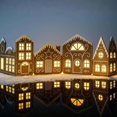 thumbnail image 5 of Light-Up Gingerbread Village Set, 2 Cardboard Houses with Warm LED String Lights, Festive Holiday Decor for Windowsills, Mantels, and Family Activities, 5 of 5