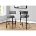 thumbnail image 3 of Monarch Specialties Barstool, Counter Height, Set Of 2, Kitchen, Black Leather Look, Black Metal, Contemporary, Modern, 3 of 3