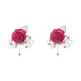 thumbnail image 1 of Youkk Cloth Chic And Stylish Brooch Pin Fashion Statement With Exquisite Piece Modern Minimalist Corsage Rose Red 2Set, 1 of 6