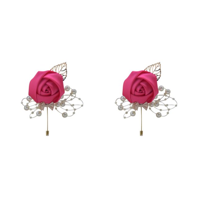 Youkk Cloth Chic And Stylish Brooch Pin Fashion Statement With Exquisite Piece Modern Minimalist Corsage Rose Red 2Set