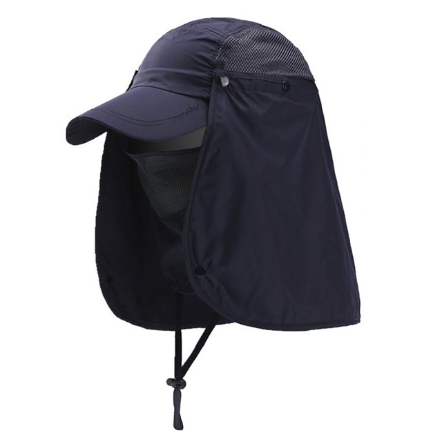 Outdoor Sport Hiking Visor Hat UV Protection Face Neck Cover Fishing Sun Protection Cap