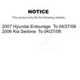 thumbnail image 2 of SIM Front Rear Semi-Metallic Brake Pads Kit for Car Hyundai Entourage Kia Sedona To 04/27/06 KSM-100083, 2 of 8