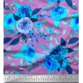 thumbnail image 1 of Soimoi Black polyester Crepe Fabric Floral Art Geometric Fabric Prints By Yard 52 Inch Wide, 1 of 3