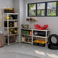 thumbnail image 4 of Costway Unité de Rayonnage de Garage Ajustable 3 Pcs 5 Niveaux avec Charge Max 2000 lbs pour Entrepôt Argent, 4 of 9