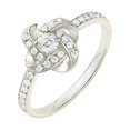 thumbnail image 1 of XZNGL Open Ring Female Fashion Personality Four-leaf Ring Friendship Ring Ring Necklace Female Collarbone Chain, 1 of 9