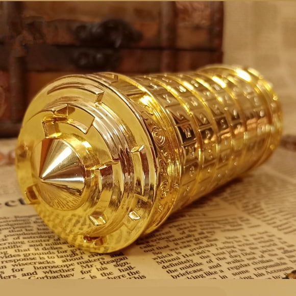 Dvkptbk Cipher Cylinder Lock Da Vinci Cryptex Lock Anniversary Valentine's Day Romantic Birthday Gifts Home Decor on Clearance