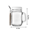 thumbnail image 2 of Birdeem Glass Food Storage Containers,Portable Handle Overnight Oats Jars, Overnight Oats Container with Lid and Spoon, 10 Ounce Grain, Milk, Vegetable and Fruit Vegetables Storage Containers (2Pc, 2 of 7