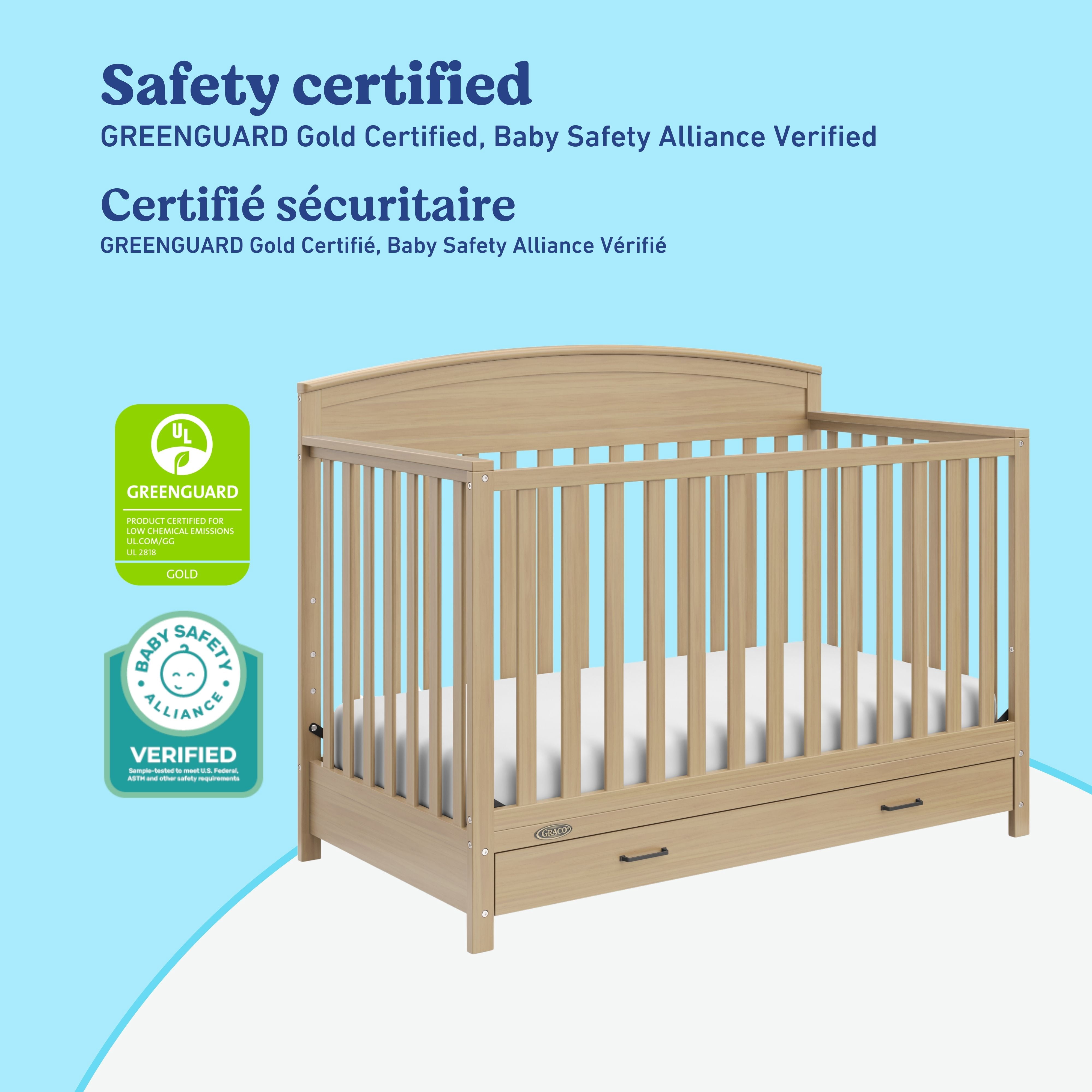 Lit de Bébé avec Tiroir Benton de Graco, Bois flotté