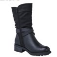 thumbnail image 4 of EGNMCR Bottes d'Hiver pour Femmes Femmes Chaussures Rétro à Semelle Plate Décontractées Grande Taille à Enfiler Chaussures à Double Fermeture Éclair, 4 of 4