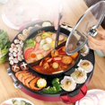 thumbnail image 1 of Electric Grill Indoor Hot Pot - Smokeless Korean BBQ with Non-Stick Pan. Multifunctional Hot Pot Shabu Shabu Pot with Divider. Dual Temperature Control, 1 of 8