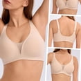 thumbnail image 4 of biudgviw Wireless Bras for Women Seamless Plus Size Soft Support Mesh Full Coverage Bras Comfortable Everyday Bralettes, 4 of 4
