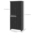 thumbnail image 3 of HOMCOM Garde-Manger de Cuisine Autoportant de 72 Pouces, Armoire Buffet, Noir, 3 of 10