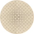 thumbnail image 1 of Ahgly Company Tapis d'Intérieur Ronds de Style Transitionnel Lavables à la Machine, Mocassin Beige, 7 Pieds Rond, 1 of 7