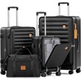 thumbnail image 1 of Joyway - 4 Ensembles de Bagages Valise Rigide en PC à Roulettes Pivotantes - (Valise Extensible 20 Pouces24 Pouces) Valise Enregistrée 28 Po, 1 of 8