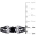 thumbnail image 2 of Asteria 1 Carat T.W. Black and White Diamond Sterling Silver Loop Style Engagement Ring, 2 of 4