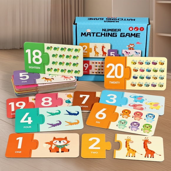 Apmemiss Liquidation Casse-Tête d'Appariement Numérique pour Enfants Jouets d'Initiation à l'Anglais pour la Petite Enfance et Jouets Intellectuels