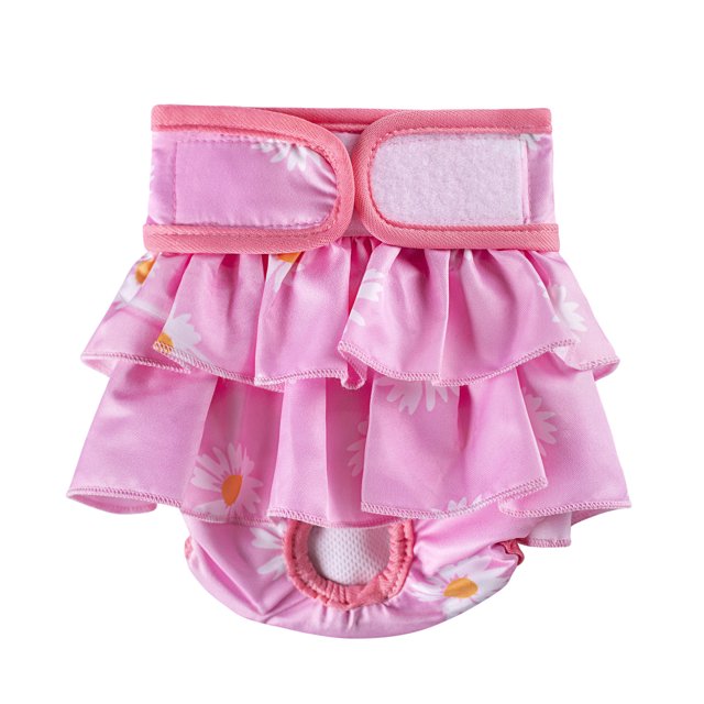 Washable Dog Diapers, Highly Absorbent Dog Diapers for Female Dogs, Dog Dresses for Dogs in Heat, Period, Incontinence, or Excitable Urination (X-Large, Light Pink