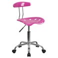 thumbnail image 1 of Vibrant Candy Heart and Chrome Swivel Task Chair with Tractor Seat, 1 of 9