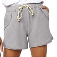 thumbnail image 1 of Birdeem Womens Plus Size Drawstring Casual Elastic Waist Pocket Loose Solid Shorts Pants, 1 of 7