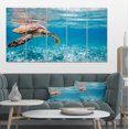 thumbnail image 1 of Large Hawksbill Sea Turtle - Abstract Canvas Art Print, 1 of 3