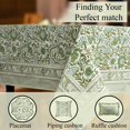 thumbnail image 3 of CPC Tablecloth 100% Cotton 60x90 Inch Indian Block Print Rectangle Table Cover, Washable Table Cloth for Weddings, Spring/Summer, Barbeque - Agate Green, 3 of 9