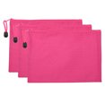thumbnail image 1 of Unique Bargains Waterproof Zipper File Bags, A5 Document Holders for Office, Rose Red 3 Pack, 1 of 6