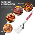 thumbnail image 3 of Pinces Spatule Anti-Brûlure Multifonction en Acier Inoxydable Pince pour Gril BBQ Pince Spatule, 3 of 9