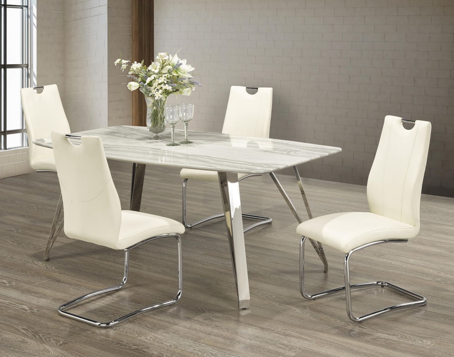 Tavern 5-Piece Dining Set, White