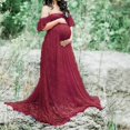 thumbnail image 2 of Vedolay Robe de Maternité Été Robe de Maternité Sans Bretelles Froncée Maxi Tube avec Poches Rose m, 2 of 4