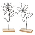 thumbnail image 3 of Luzkey 2 Pieces Decorative Flower Statue Iron Flower Sculpture Spring Decoration Ornament Flower Arrangement for Dining Table Office, 3 of 8