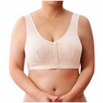 thumbnail image 1 of Timegard Wireless Bras for Women Plus Size Breathable Comfort Front Closure Button Bras with Support, 1 of 7
