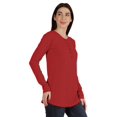 thumbnail image 2 of Inkmeso Tshirt With Buttons Jersey Tee Long Sleeve Top For Women, 2 of 8
