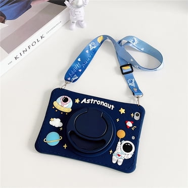 Étui pour Samsung Galaxy Tab A9 Plus A8 10.5 SM-X200 X205 A 8 A7 10.4 S6 Lite P610 T220 360 Rotatif Tablette pour Enfants Support Housse Astronaut-SP SM-T290 T295 T297