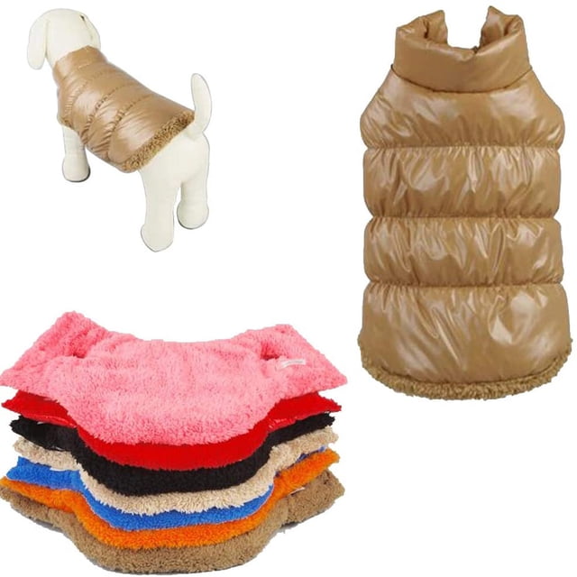 TopLLC And Winter Pet Color Coat Down Jacket Vest Thickened Pet Clothes
