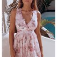 thumbnail image 3 of HAWEE Robe Décontractée à Col en V pour Femme, Été, Dos Nu, Imprimé Floral, Sans Manches, Robe Maxi pour Plage et Fête, 3 of 7