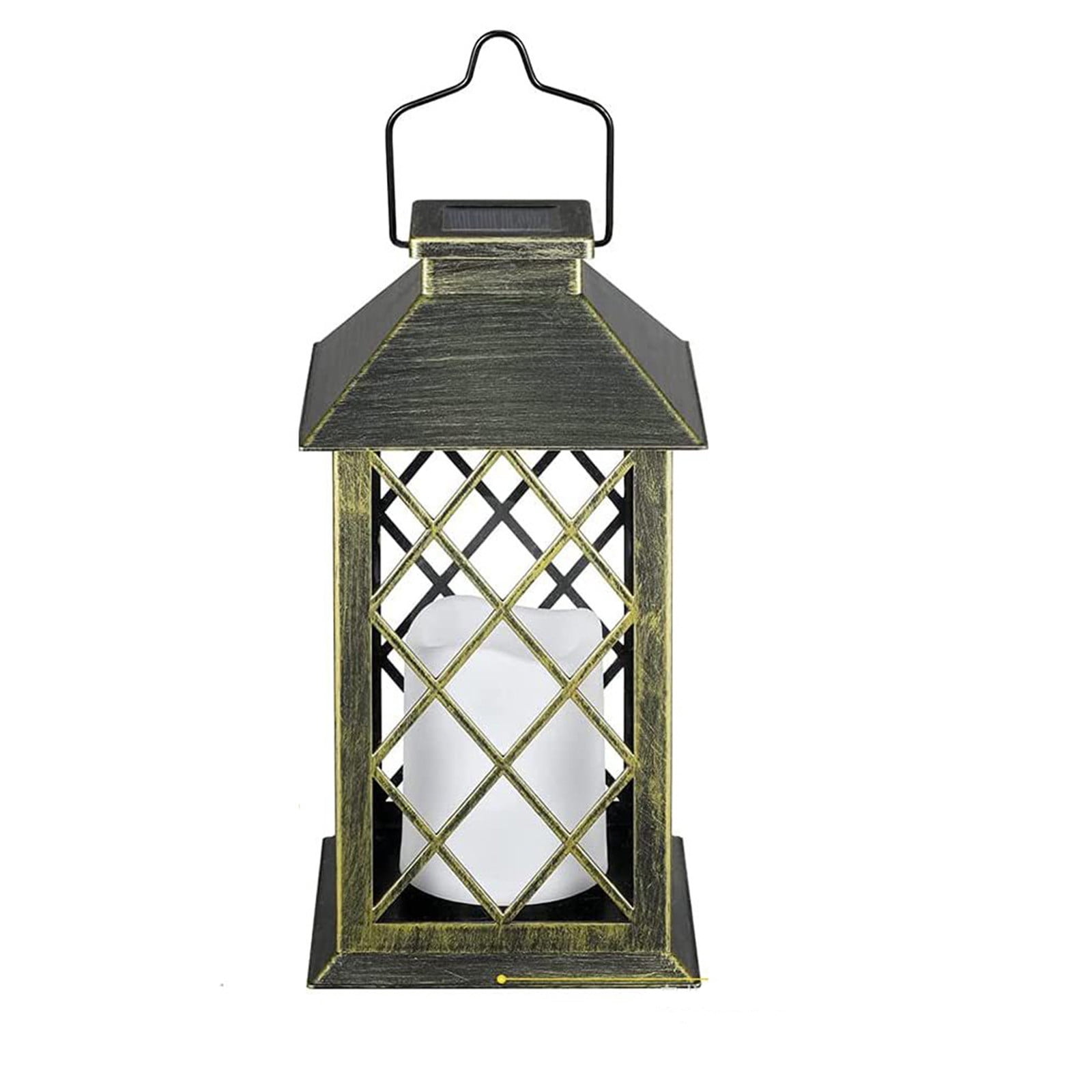 Solar Garden Lights Solar Lanterns Outdoor Hanging Lantern Lights- Hollowed-Out Metal Decor Lantern-Led Decorative Garden Light - Delicate Garden Decoration for Patio Wall Lights for Bedroom