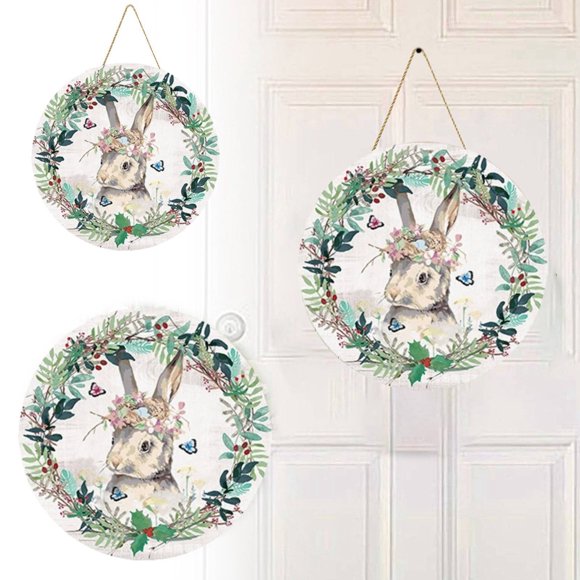 Hearth & Gear Wooden Easter Bunny Welcome Sign A Cute Spring Decoration For Homes And Gardens This Sign Brings Joy And Warmth To Any Space Bringing And Festive Joy To Any Family. Outdoor Welcome Sign
