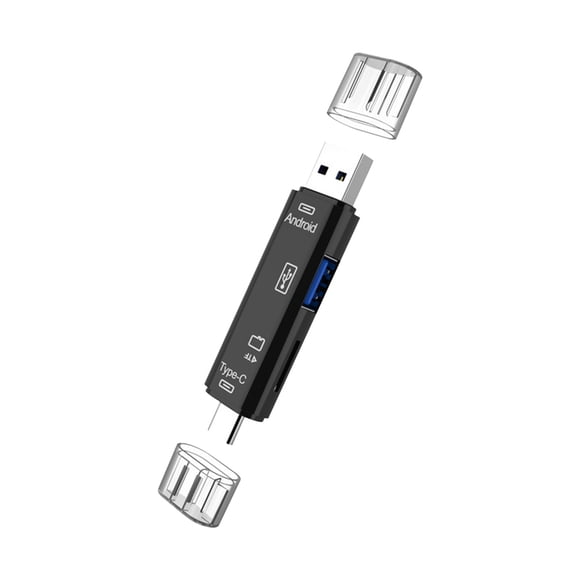 TIMIFIS 5 In 1 USB 3.0 Type C / USB / Micro USB SD TF Memory Card Reader OTG Adapter Gift