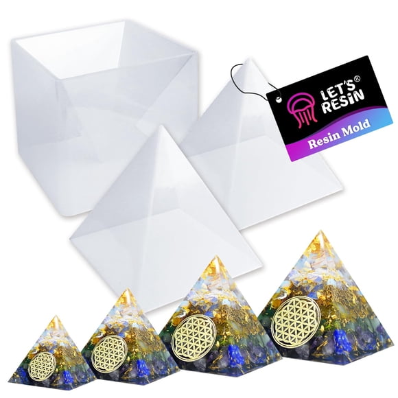 LET'S RESIN Pyramid Molds for Resin Large Silicone Pyramid Molds Silicone Resin Molds for DIY Pyramid Jewelry Great for Paperweight Home Decoration(Height:15cm/5.9inch)