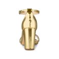 thumbnail image 2 of BLISSFUL STEP Women's Sandals Rhinestone Chunky Heel Ankle Strap Open Toe Party Shoes Gold 8, 2 of 7