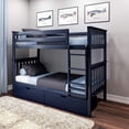 thumbnail image 1 of BEDSMART Solid Wood Twin Over Twin Bunk BedWith Storage | Blue, 1 of 7