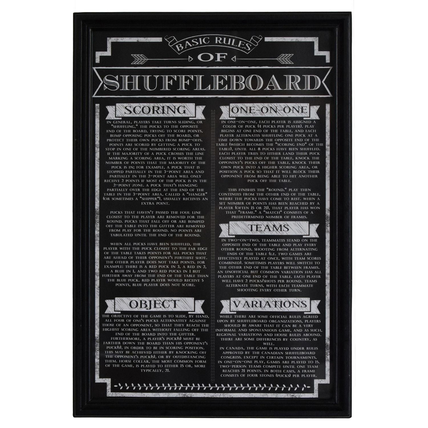 Décoration murale « Shuffleboard Rules » de Hathaway